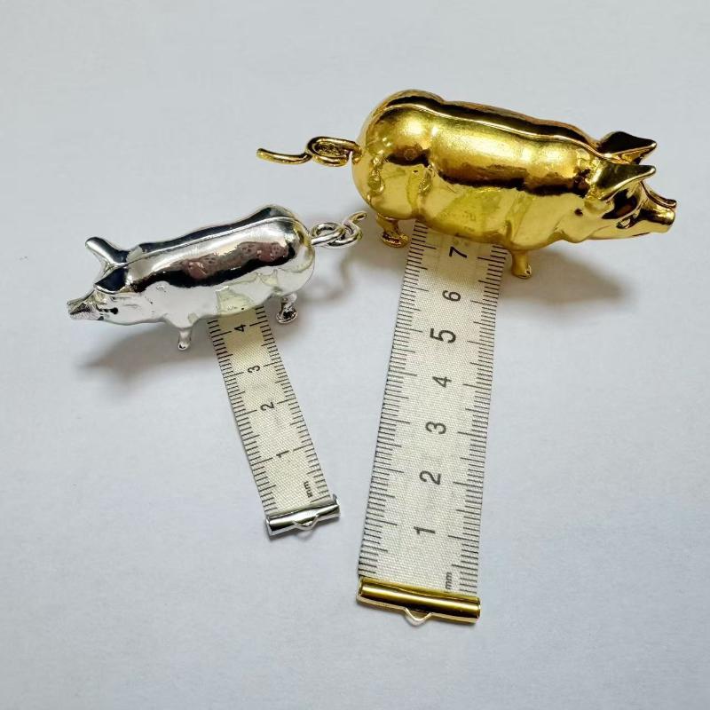 (Ce14)Antique Pig Mini Tape Me - Sewing Gauge Ruler 评论和价格