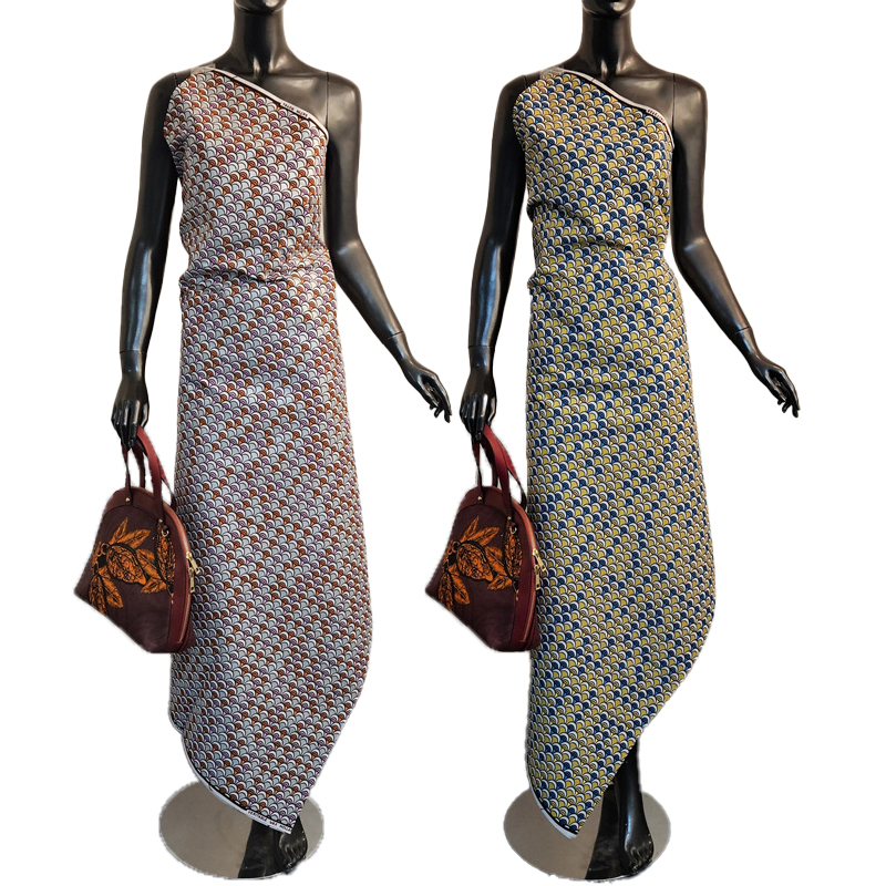 Blue Cotton African Waxed Fabr - Sewing Batik Fabric 评论和价格